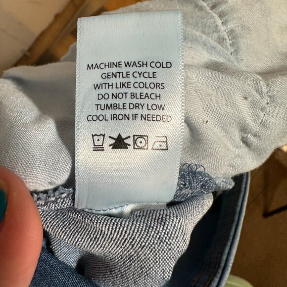 The Pioneer Woman Jeans Large Blue Denim Cotton Bootcut Leg Pull On Design - Picture 6 of 10